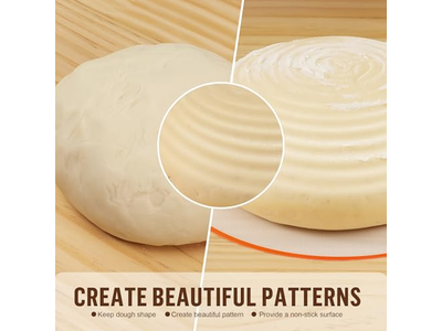 Kit Inicial de Fermentação Natural de Cesta de Fermentação de Pão Banneton Redonda de Rattan