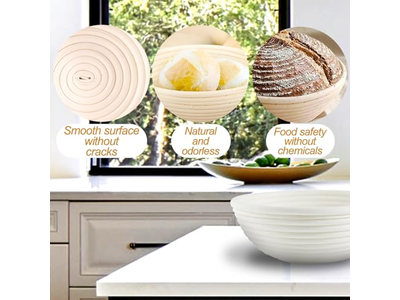 Cesta de Fermentação de Pão Banneton para Pão de Fermentação Natural com Forro