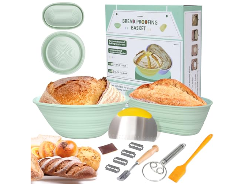 Cesta de Pão de Rattan Dupla Segura para Uso em Padaria Doméstica