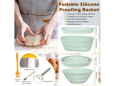 Cesta de Pão de Rattan Dupla Segura para Uso em Padaria Doméstica