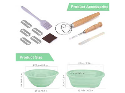 Conjunto de Cesta de Fermentação de Pão de Rattan Indonésio 9 Polegadas Redondo para Atacado