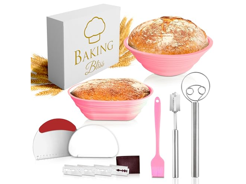 Preparando um Banneton Bakery Bits Fermentação Natural Não Profissional Pão Perfeito