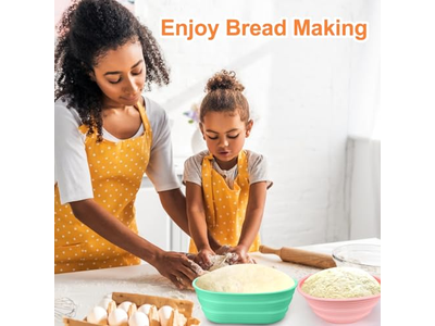 Cesta de Fermentação de Plástico e Rattan Conjunto de Pão Iniciador de Fermentação Azul