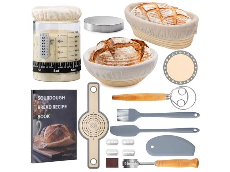 Fermentação Natural sem Cesta de Pão como Presente de Decoração de Bolo