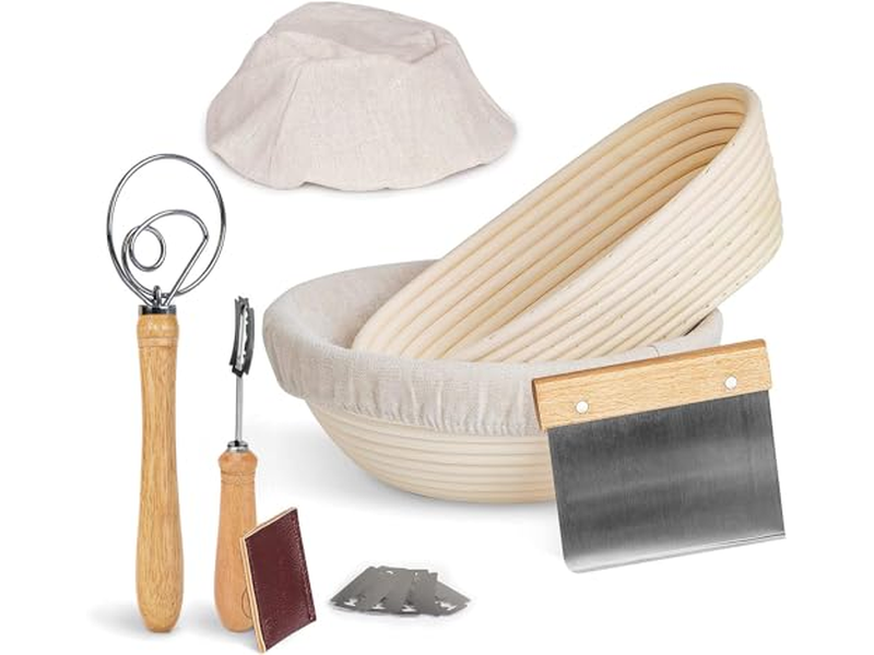 Cestas de Fermentação para Pão de Fermentação Natural Cesta de Pão de Rattan com Cúpula