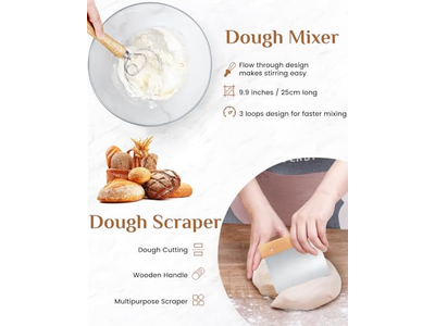 Cestas de Fermentação para Pão de Fermentação Natural Cesta de Pão de Rattan com Cúpula