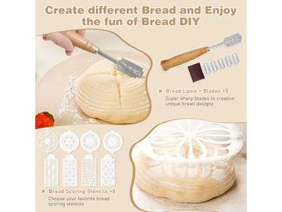 Cesta de Pão de Rattan com Tampa e Forro Ferramenta de Fermentação Natural