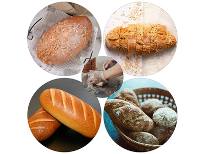 Cesta de Pão de Rattan com Cúpula Moldes de Páscoa para Fermentação Redonda e Oval