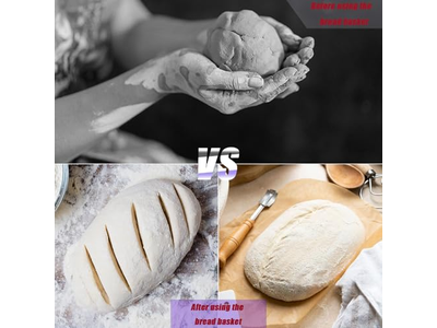 Cesta de Pão de Rattan com Cúpula Moldes de Páscoa para Fermentação Redonda e Oval