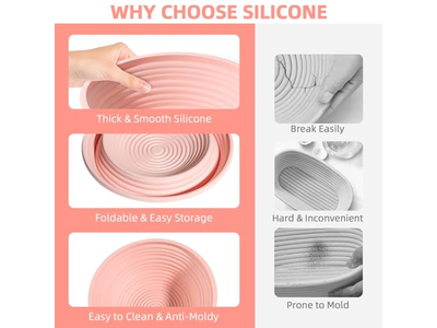 Cesta de Fermentação Redonda e Oval de Videira Pão PP Banetone Baguette Bolo Trançado