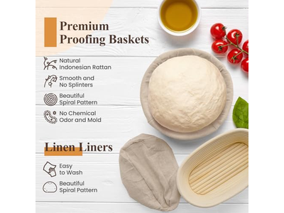 Cestas de Presente com Entrega no Mesmo Dia Conjunto de Cestas de Fermentação de Pão de Silicone