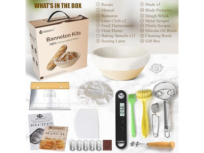 Cesta de Banneton de Silicone Rosa Conjuntos Ovais de Forro de Sourdough DIY Rattan Natural