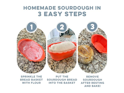 Cesta de Panificação de Pão de Silicone Cestas de Presente Sourdough com Itens de Muffin e Biscoito