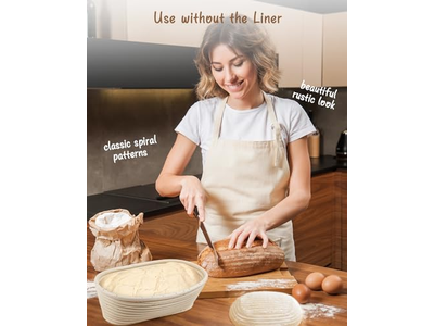 Cesta de Pré-Fermentação de Pão de Silicone Conjunto de Cestas Grandes Redondas Benetton