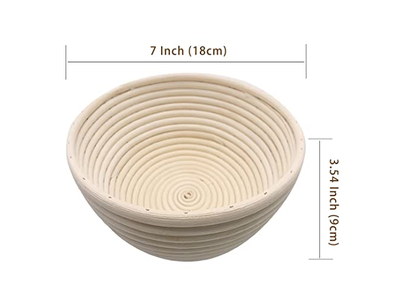 Cesta de Fermentação de Vime Francês Banneton de Rattan do Vietnã para Pão de Fermentação Natural