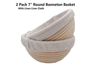 Cesta de Fermentação de Vime Francês Banneton de Rattan do Vietnã para Pão de Fermentação Natural