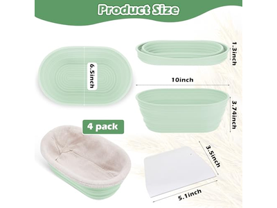 Cesta Oval Grande Tigela Pequena de Mistura de Pão de Madeira para Fermentação Natural