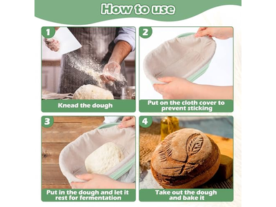 Cesta Oval Grande Tigela Pequena de Mistura de Pão de Madeira para Fermentação Natural