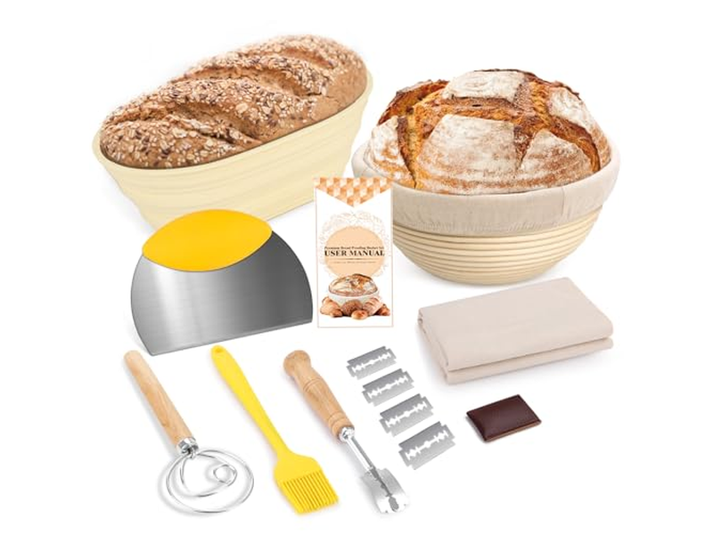 Cestas de Rattan Natural para Panificação de Pão Segurança Alimentar Cesta de Fermentação Oval