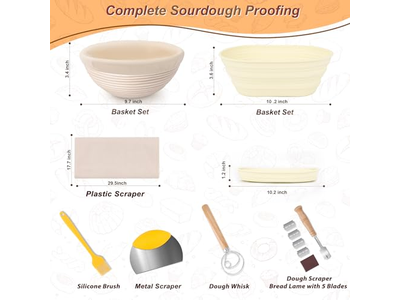 Cestas de Rattan Natural para Panificação de Pão Segurança Alimentar Cesta de Fermentação Oval