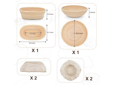 Cesta de Panificação de Nozes Oval Pães Mesa Cestas de Pão Exibição de Lona Cerâmica