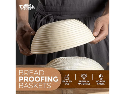 Cesta de Fermentação de Pão de Rattan Oval Banneton Fermentação 9 Polegadas Redondo