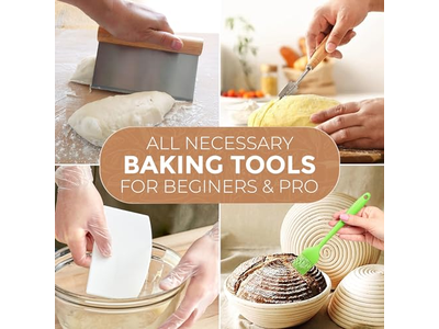 Cesta de Fermentação de Pão de Rattan Oval Banneton Fermentação 9 Polegadas Redondo