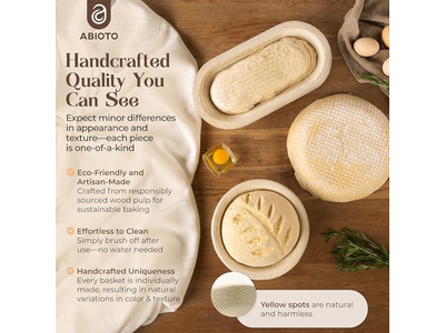 Molde de Banneton Oval Profissional com Madeira de Abeto e Rattan