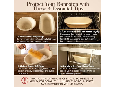 Molde de Banneton Oval Profissional com Madeira de Abeto e Rattan