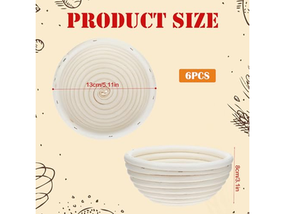 Cesta de Fermentação para Pão de Juta Grande Cestas Metálicas para Panificação no Forno