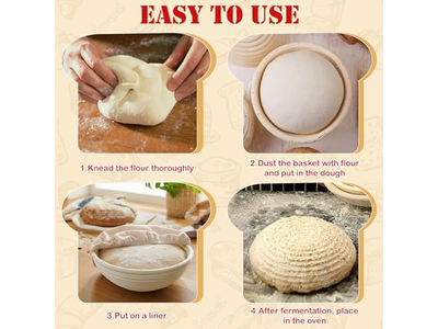 Cesta de Fermentação para Pão de Juta Grande Cestas Metálicas para Panificação no Forno